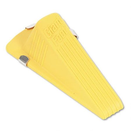 PATIOPLUS Giant Foot Magnetic Doorstop  No-Slip Rubber Wedge  3-1/2w x 6-1/4d x 2h  Yellow  EA - PA213369